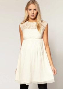 White short maternity dress