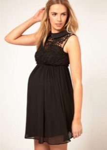 Black short maternity dress