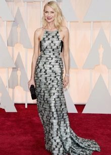 Dress in gray-black floor