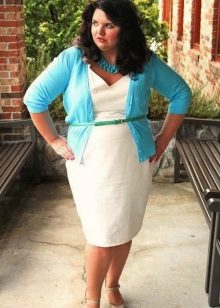 White full body dress with wide shoulders