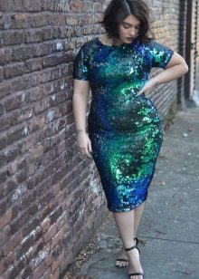 Sheath dress for full of sequins