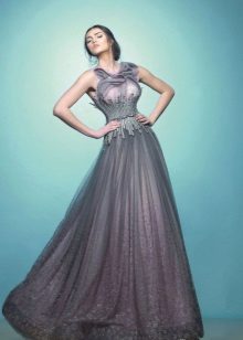 Gray Organza Dress
