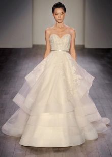 Tiered Magnificent Organza Wedding Dress
