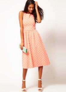 Peach Polka Dot Dress