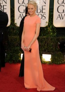 Peach dress for tanned skin