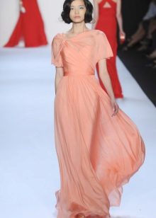 Chiffon Peach Dress