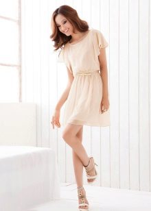 Beige peach dress sandals