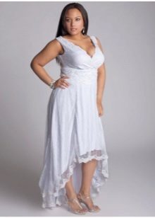 Dress with a high waist for obese women
