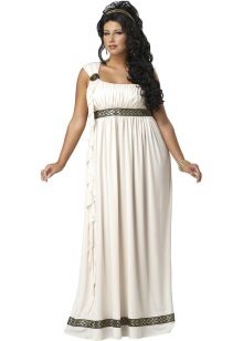 Dress with a high waist in the Greek style for full