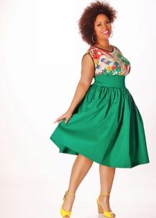 High-waisted dress for obese women