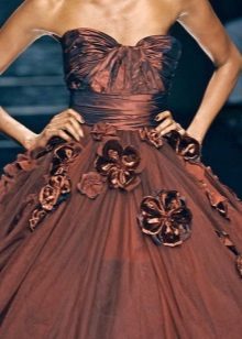 Chocolate-colored dress