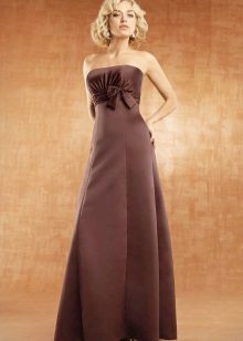 Long dress chocolate color