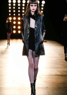 Dress in the style of rock black and white