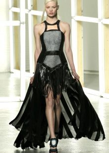 Graduation Short Rock Style Dress with Detachable Skirt