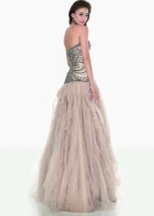 Graduation short dress in rock style to the floor