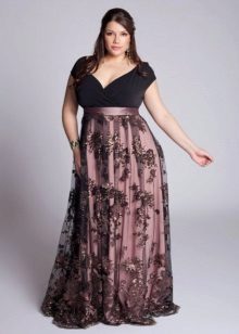 Long dress-a-line for a full girl