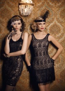 Black dresses in the style of Gatsby