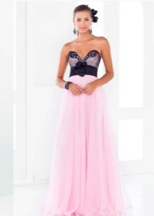 Pink dress with black bodice