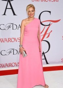 pink dress for mature women to the floor