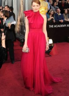 Fuchsia dress with one shoulder