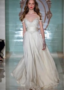 Summer silk dress to the floor