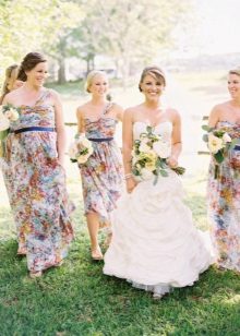 Bridesmaid Dresses with Floral Print