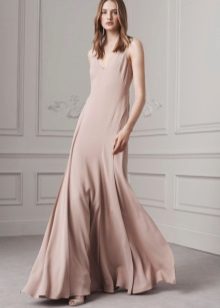 Flesh-colored dress is long