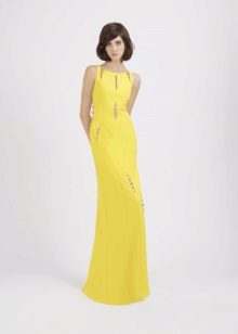 Straight yellow dress