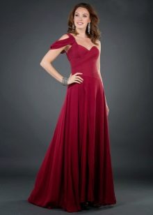 Cherry dress with silver decorations