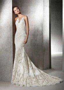 The dress is a mermaid wedding lace