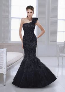 Dress mermaid on one shoulder