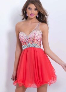 Babydoll dress with rhinestones