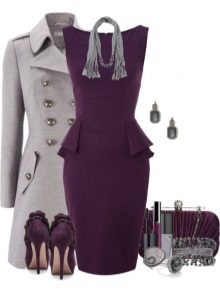 Violet dress and accessories for him for the color type Light Summer