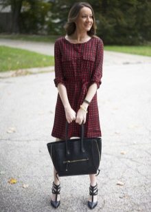 Red and Black Gingham Dress