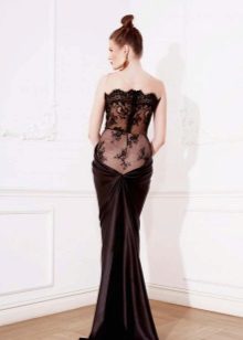 Dress with lace back mermaid