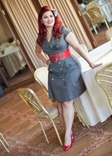 Gray shirt dress for obese women