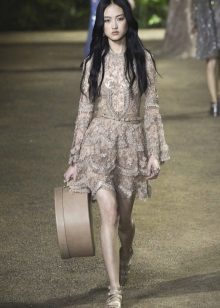 Elie Saab spring-summer 2016 short dress with long sleeves