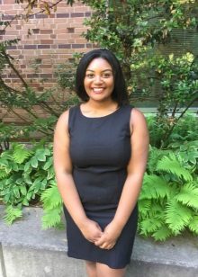 Straight black office dress for full