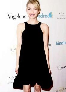 Black A-line dress with American armhole