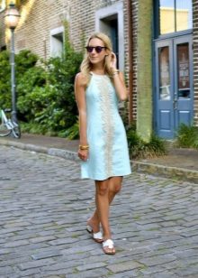 Turquoise A-line Dress