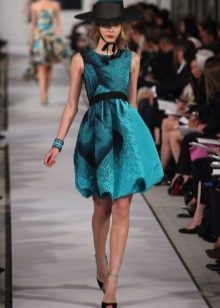 Ballon dress with tulip skirt