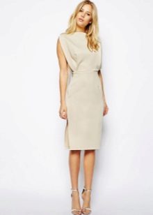 Light Gray Polyester Medium Dress