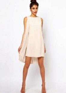 Short white polyester dress
