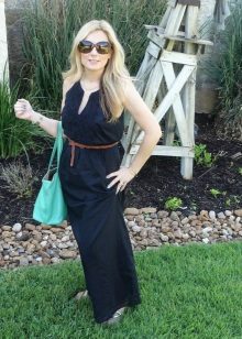 Long monophonic dress from staples