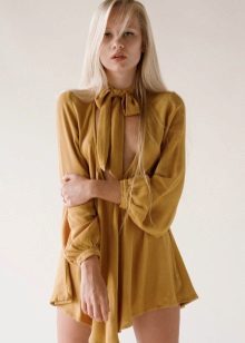 Viscose shirt dress