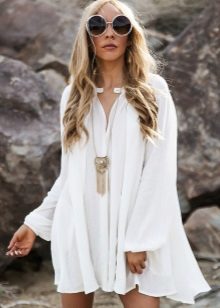 Trapezoid viscose dress