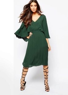 Sandals with kimono dress