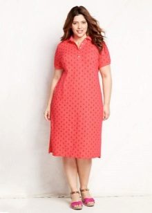 Extra long polo dress for full