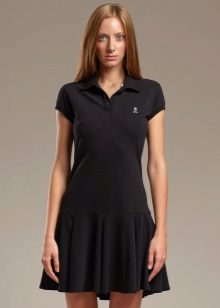 Black polo dress with skirt