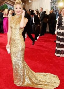 Small suitcase bag for a dress of a direct silhouette with a train